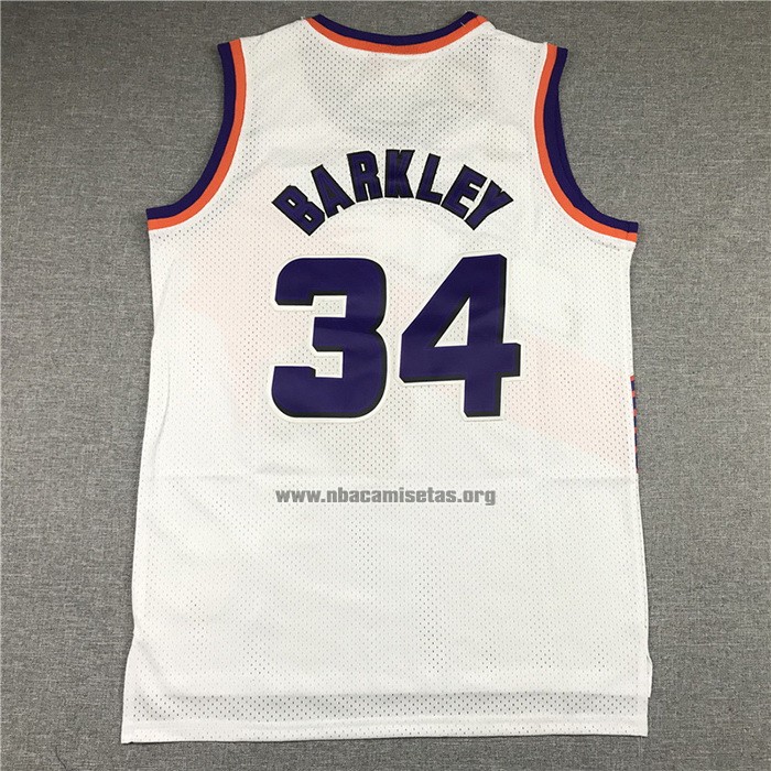 Camiseta Phoenix Suns Charles Barkley NO 34 Mitchell & Ness 1992-93 Blanco